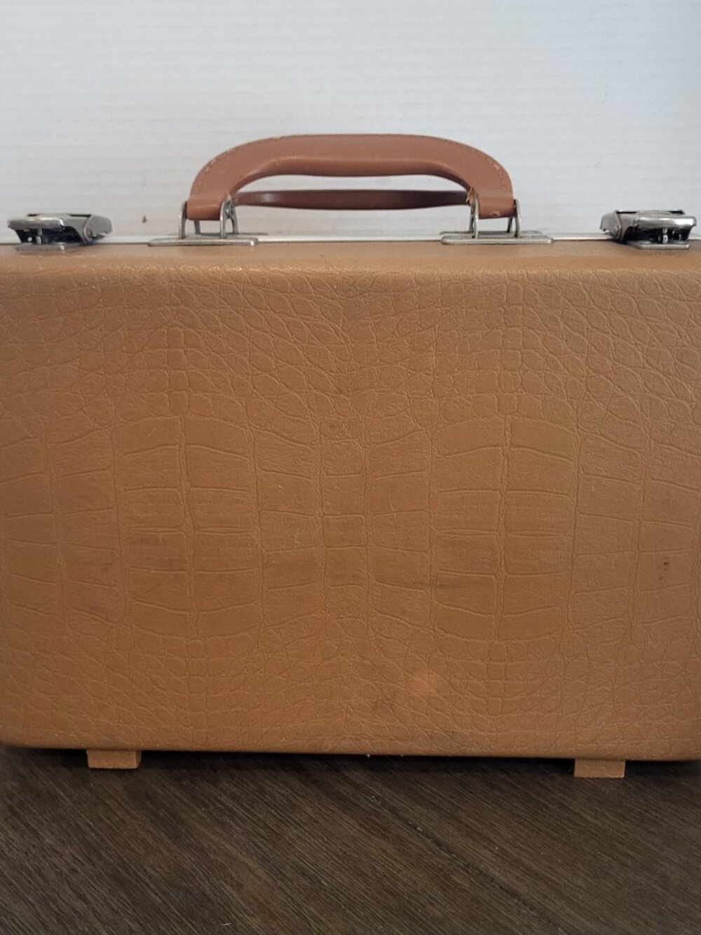 Doskocil Gun Guard Hard Pistol Case 9" x 14” x 4" Faux Croc Vintage *NO KEY